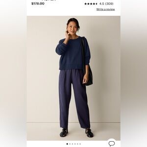 Eileen fisher organic linen lantern pant